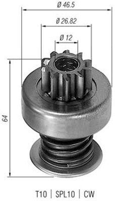 MAGNETI MARELLI Ведущая шестерня, стартер 940113020055